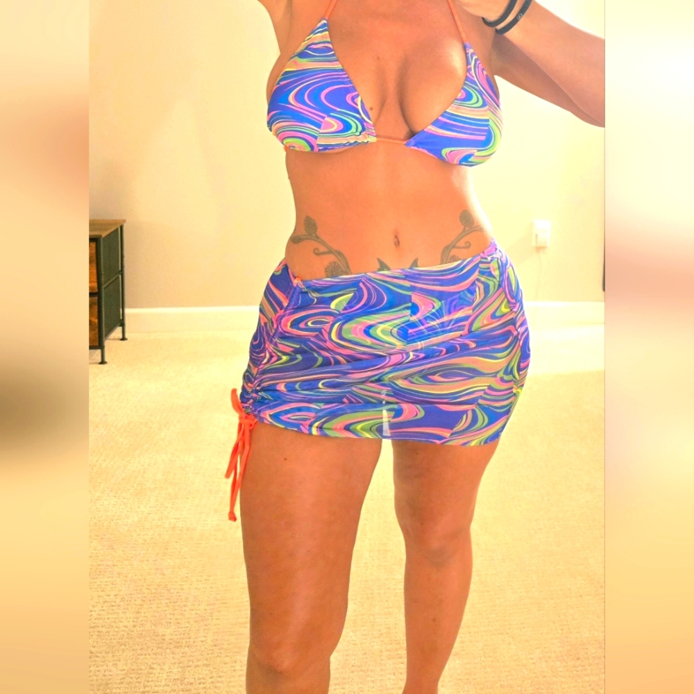 Vibrant Swirl Bikini 3pc Set